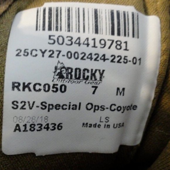 ROCKY S2V SPECIAL OPS COYOTE TAN RKC050 TACTICAL MILITARY COMBAT 7M BOOTS RC 490 main image 7
